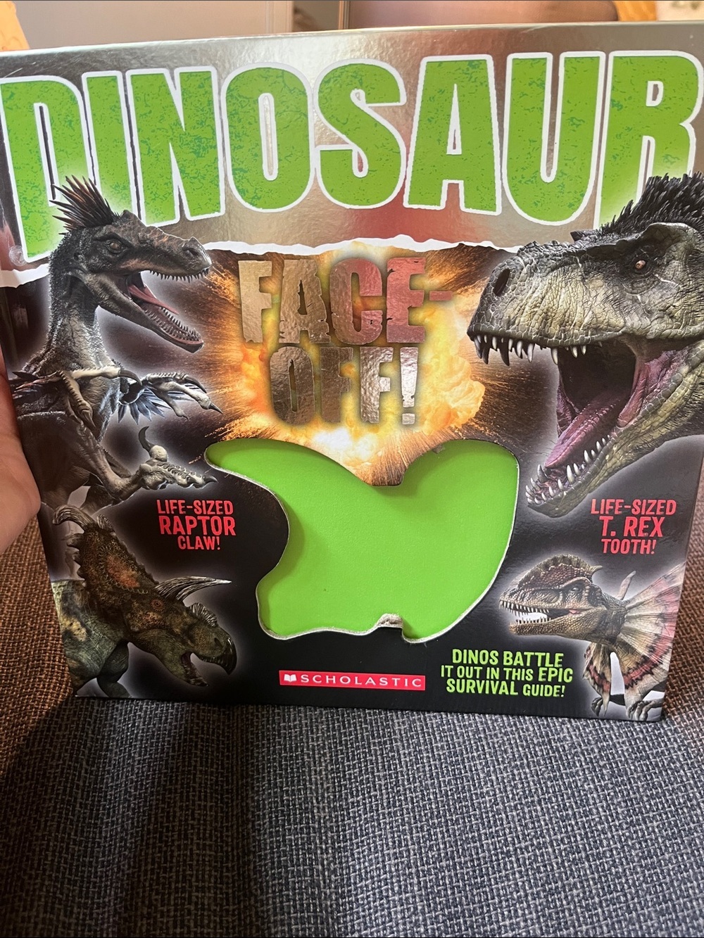 Scholastic Dinosaur Face Off! Book action packed with photos on every page - Picture 2 of 12